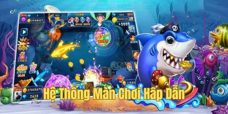 Hệ thống màn chơi bắn cá bingo đa dạng và phong phú